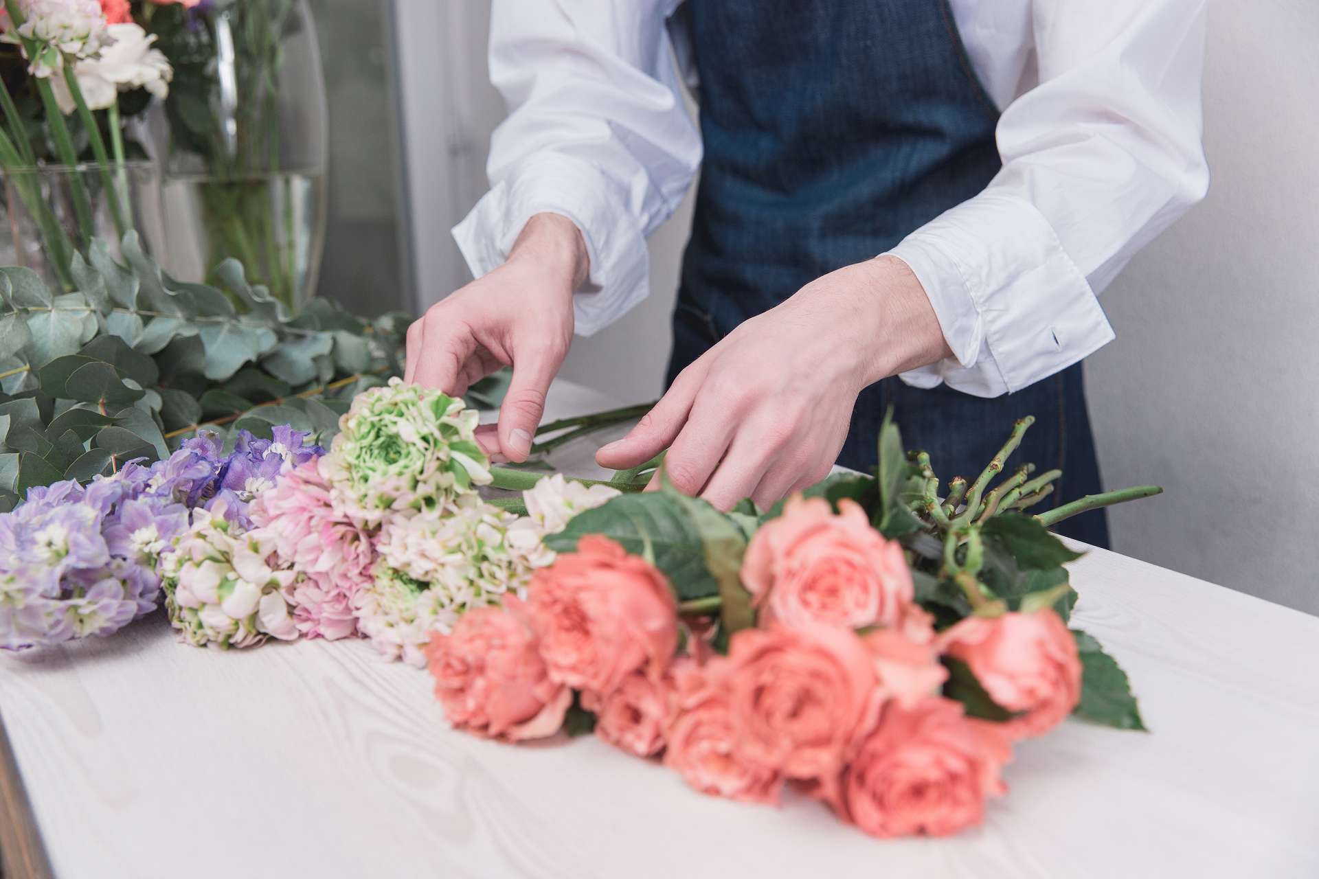Small Business Male Florist Flower Shop